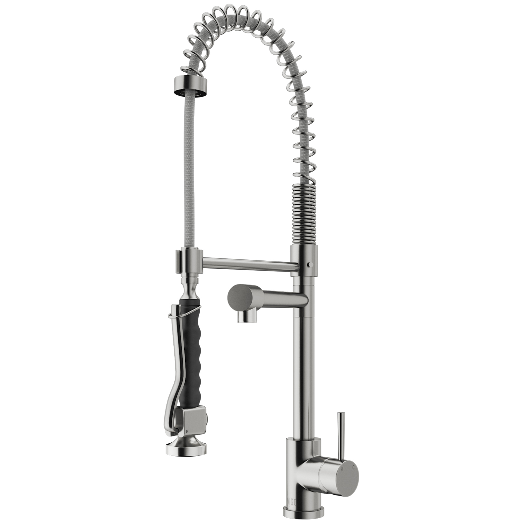 VIGO Zurich Pull-Down Spray Kitchen Faucet In Stainless Steel