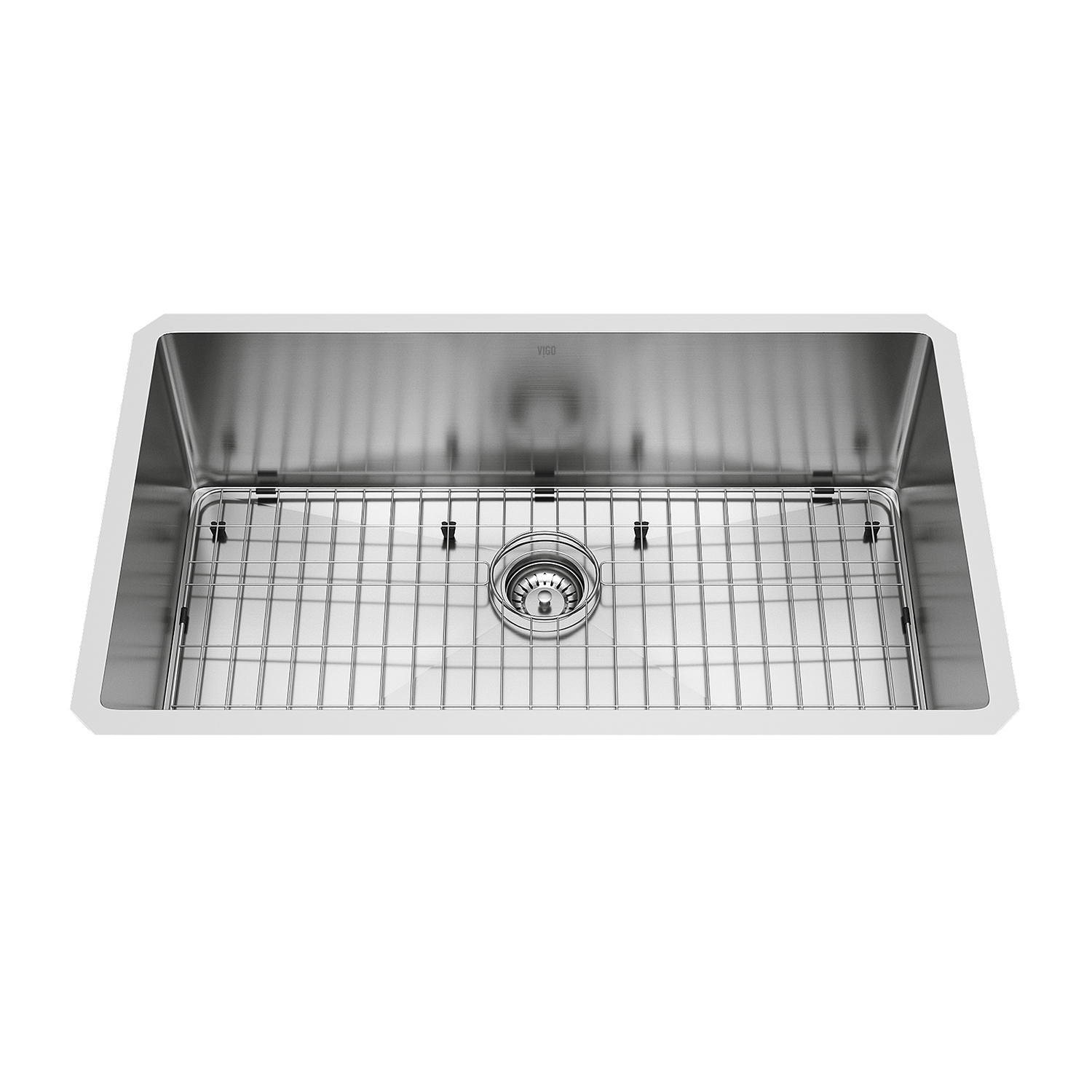 VIGO 32" Mercer Stainless Steel Undermount Kitchen Sink, With Grid And Strainer