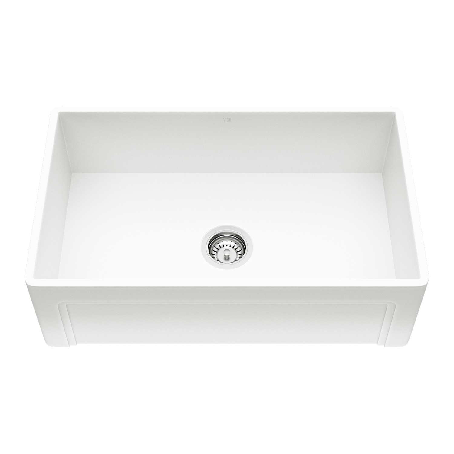 VIGO 30" Casement Front Matte Stone Farmhouse Kitchen Sink