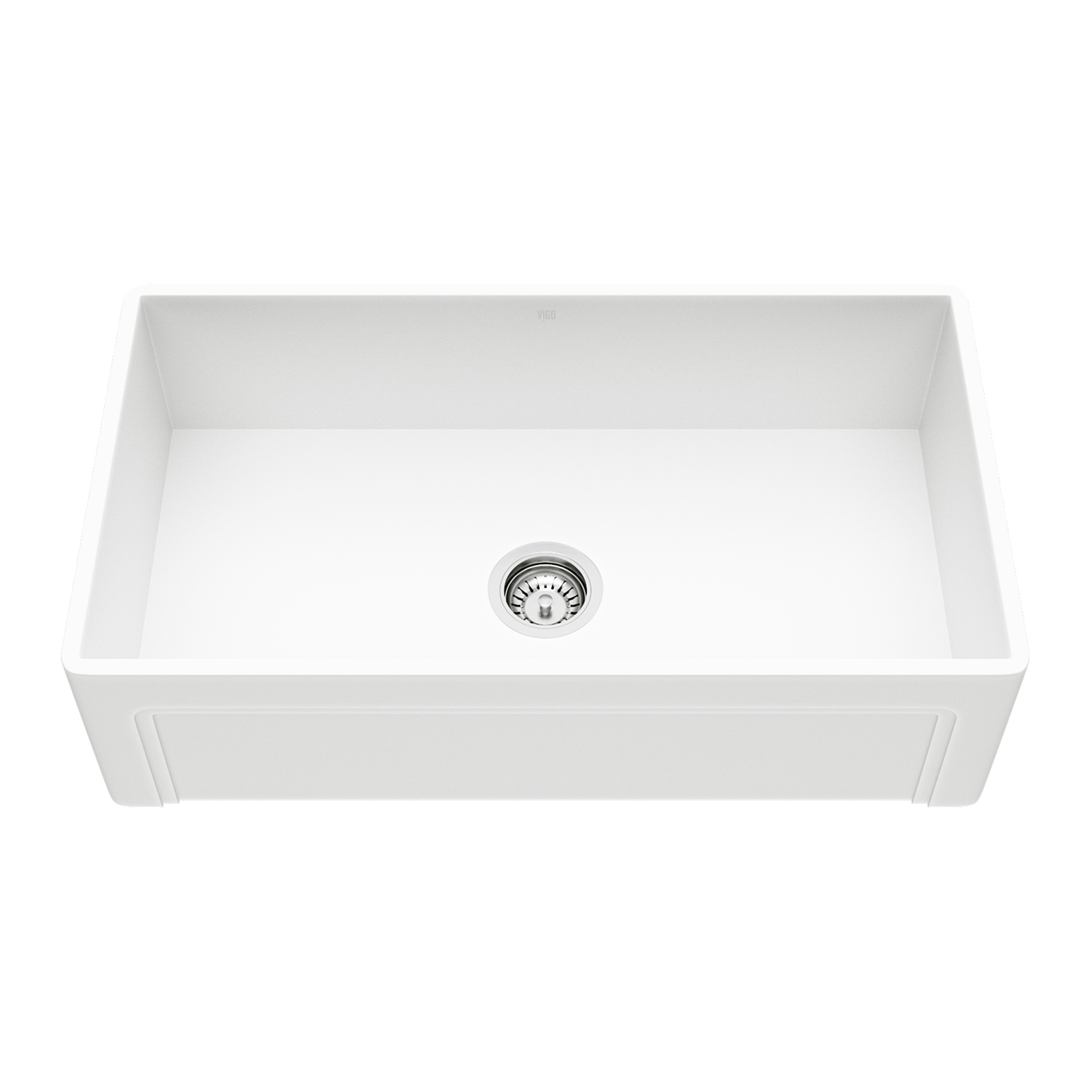 VIGO 33" Casement Front Matte Stone Farmhouse Kitchen Sink