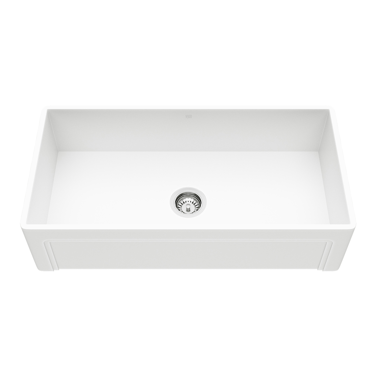 VIGO 36" Casement Front Matte Stone Farmhouse Kitchen Sink