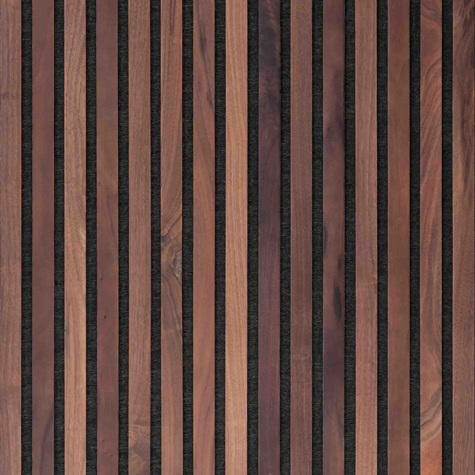 Acoustic Wall Panels, Mini Slat Walnut \ Responsibly Sourced