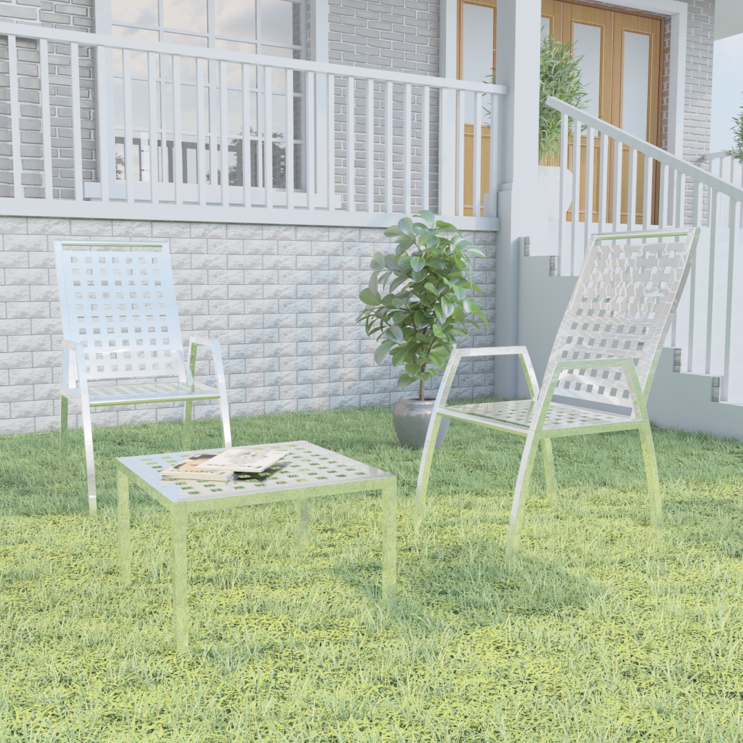 HRP FURNITURE STAINLESS STEEL OUTDOOR CHAIR