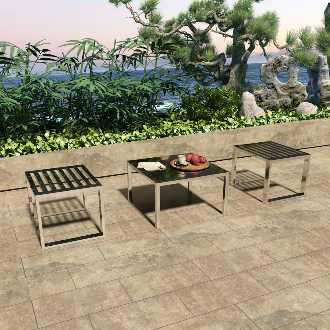 HRP FURNITURE STAINLESS STEEL OUTDOOR STOOL