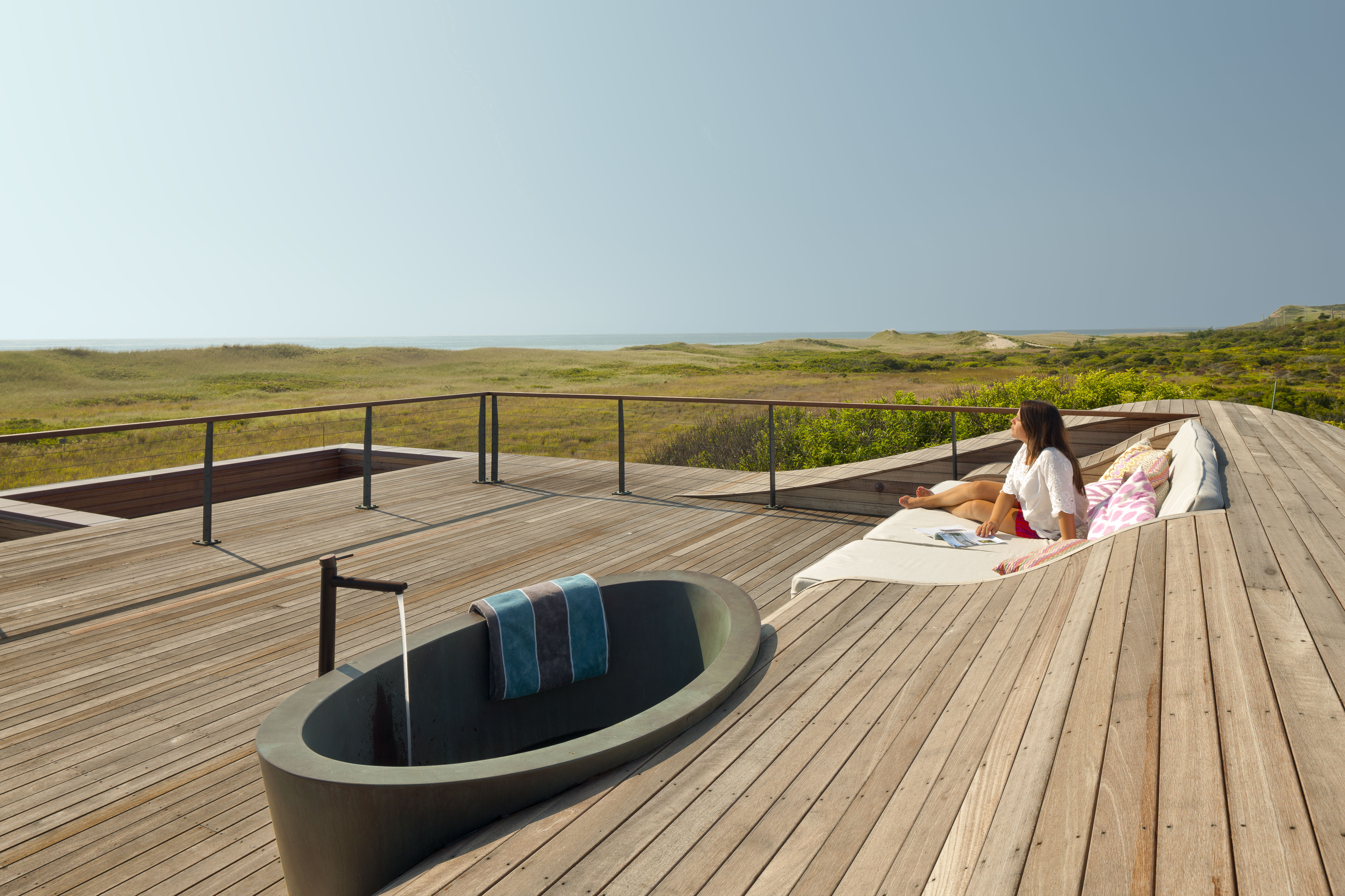 Copper Outdoor Elliptical Japanese Soaking Tub