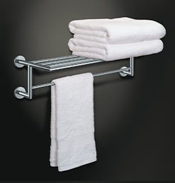 Towel Shelf with Hanger Rod