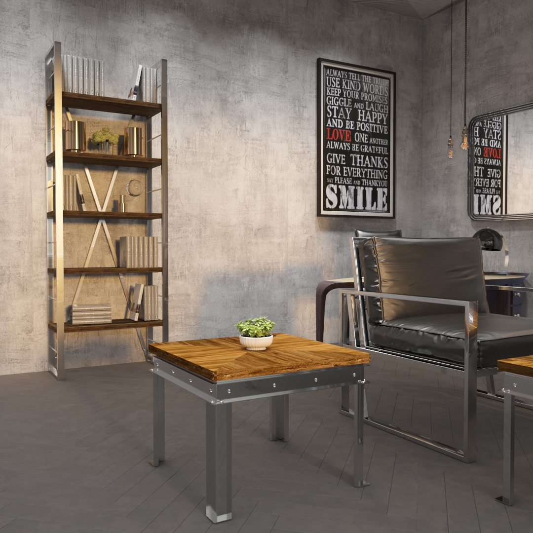 HRP FURNITURE STAINLESS STEEL BOOKSHELVES