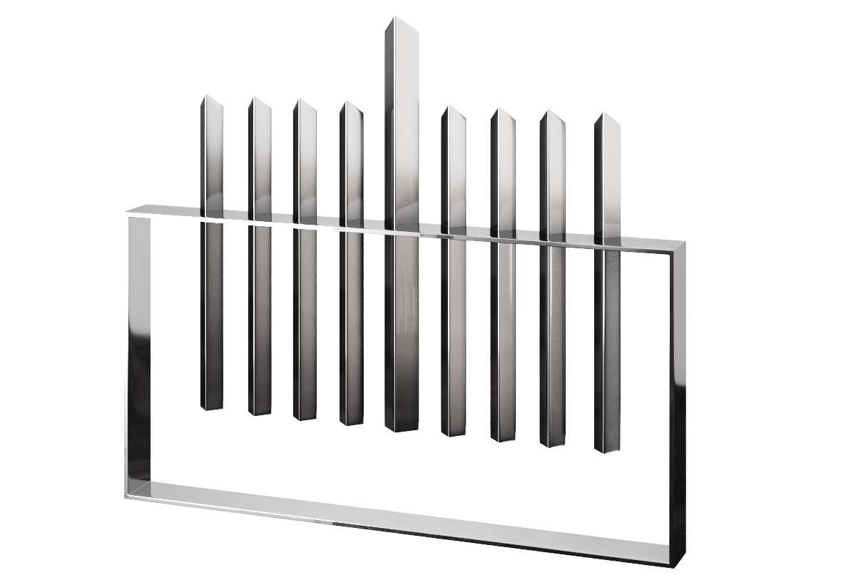 Large Jewish Modern Menorah Art Sculptures by Jennava Laska