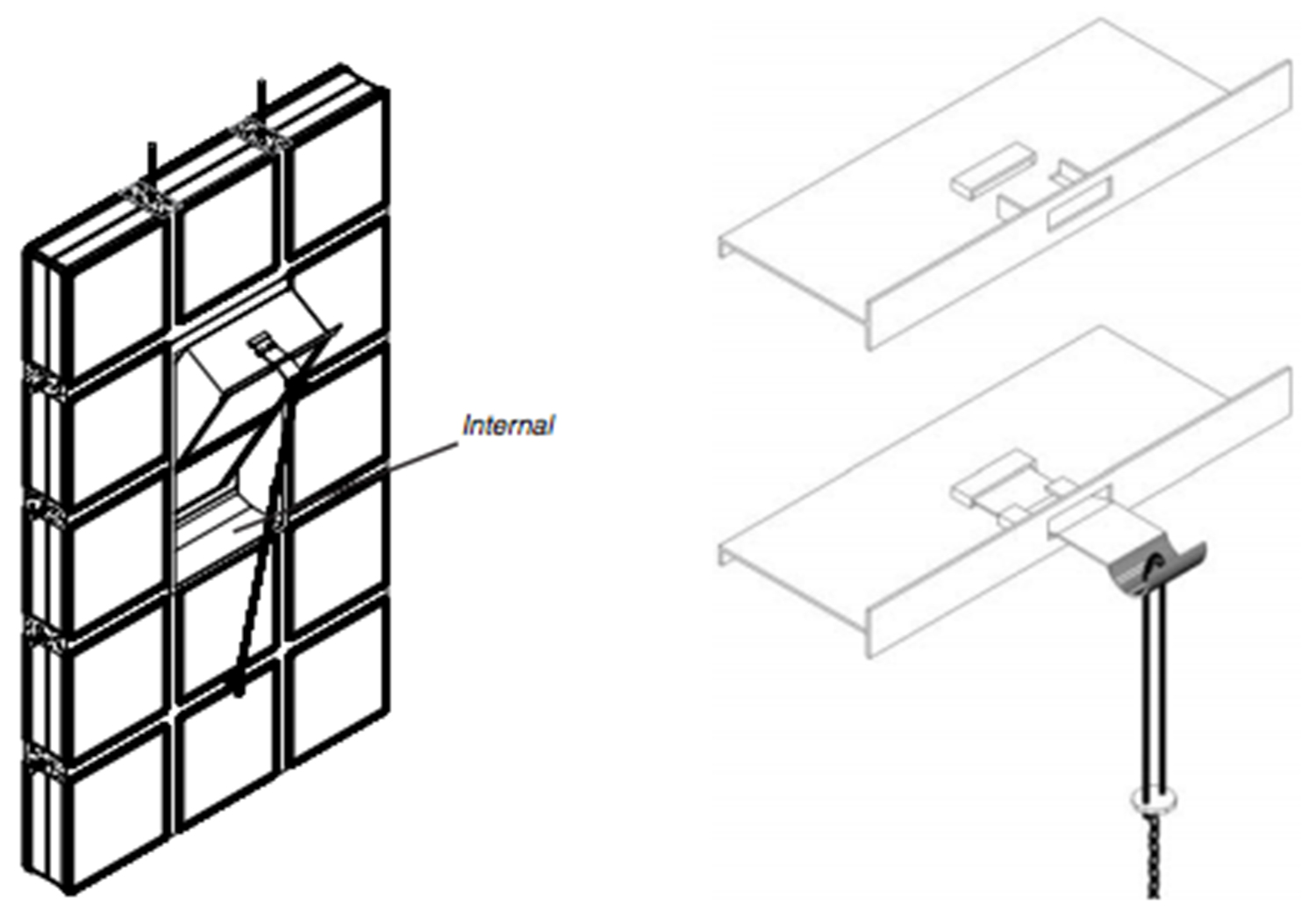 Glass store block construction