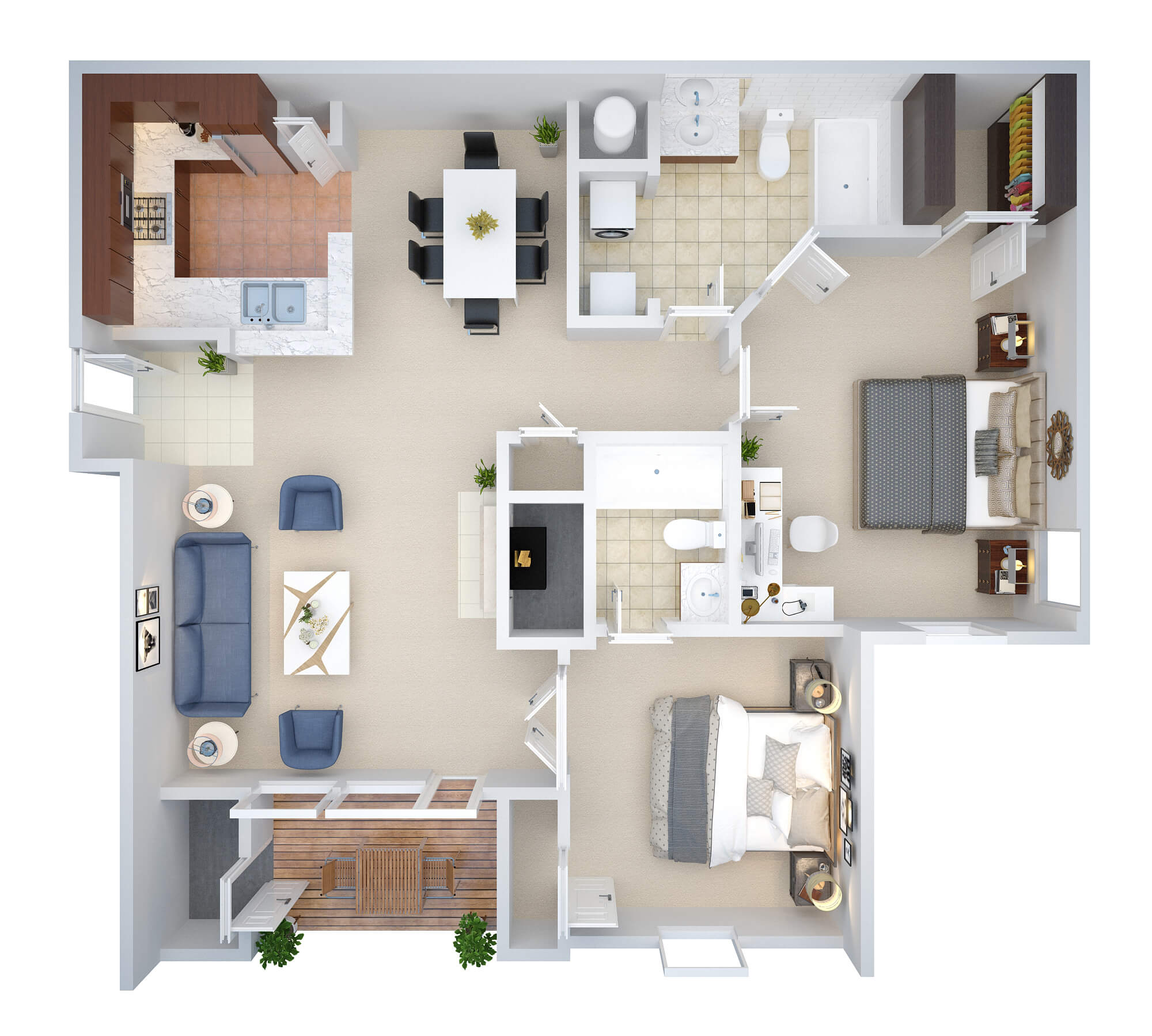 2D to 3D Floor Plan Conversion Services by The 2D3D Floor