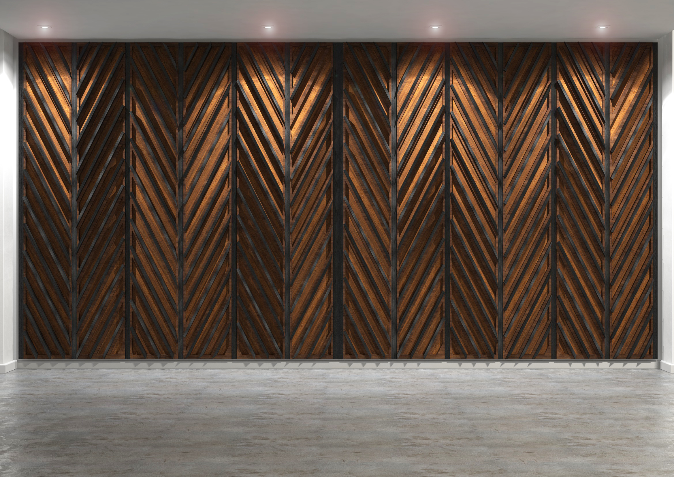 Focal Wood Wall Instillation / Art Feature Wall