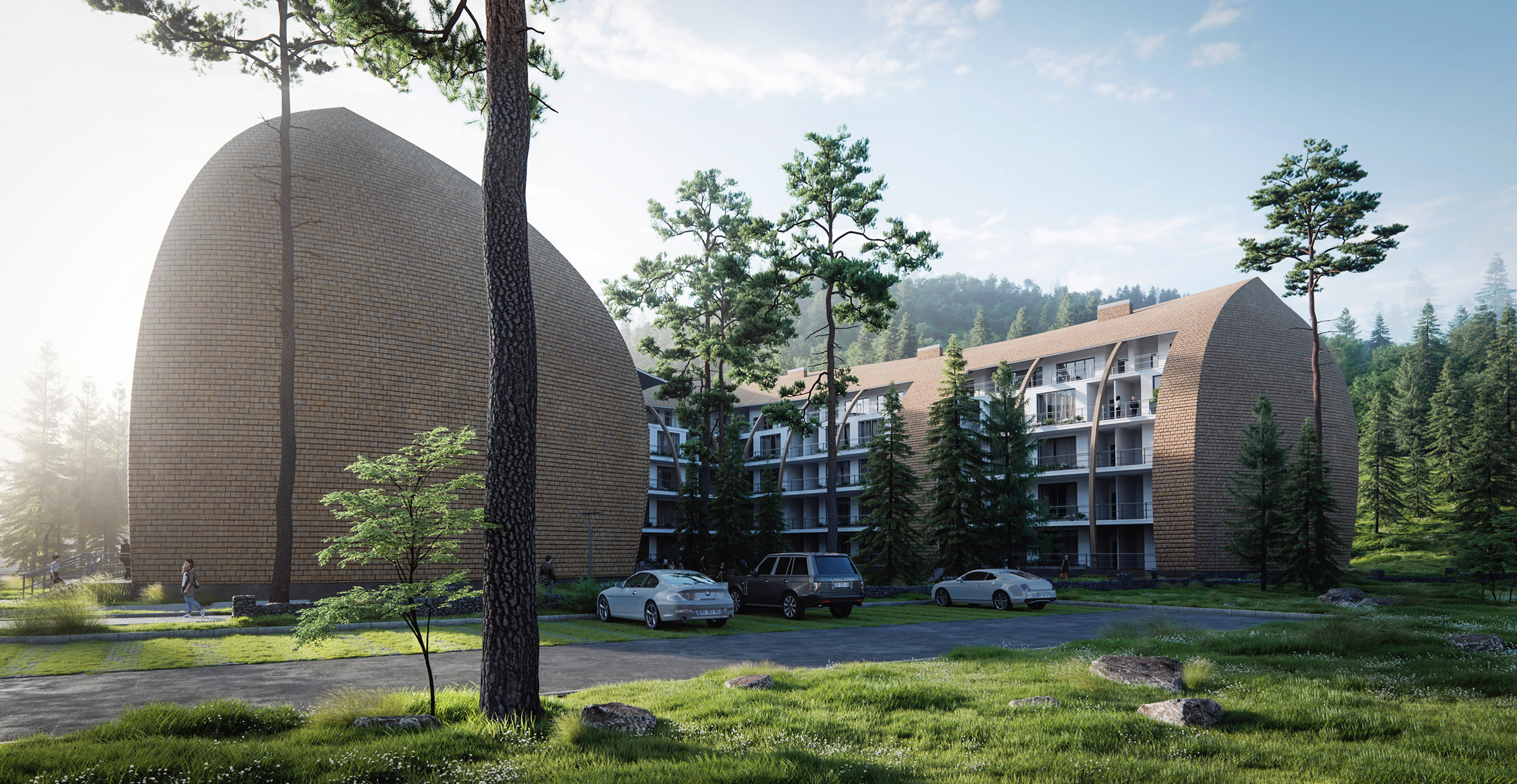 Architectural rendering of residential complex in Georgia by Lunas ...