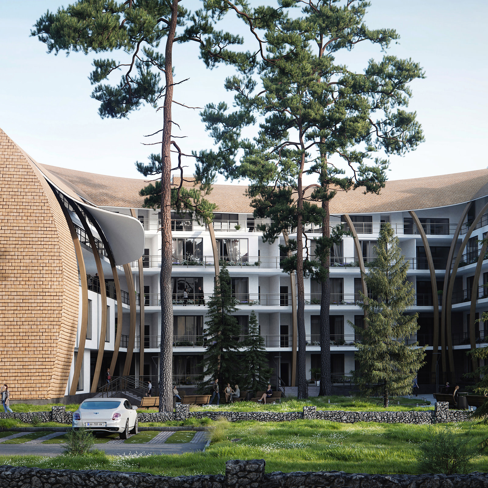 Architectural rendering of residential complex in Georgia by Lunas ...