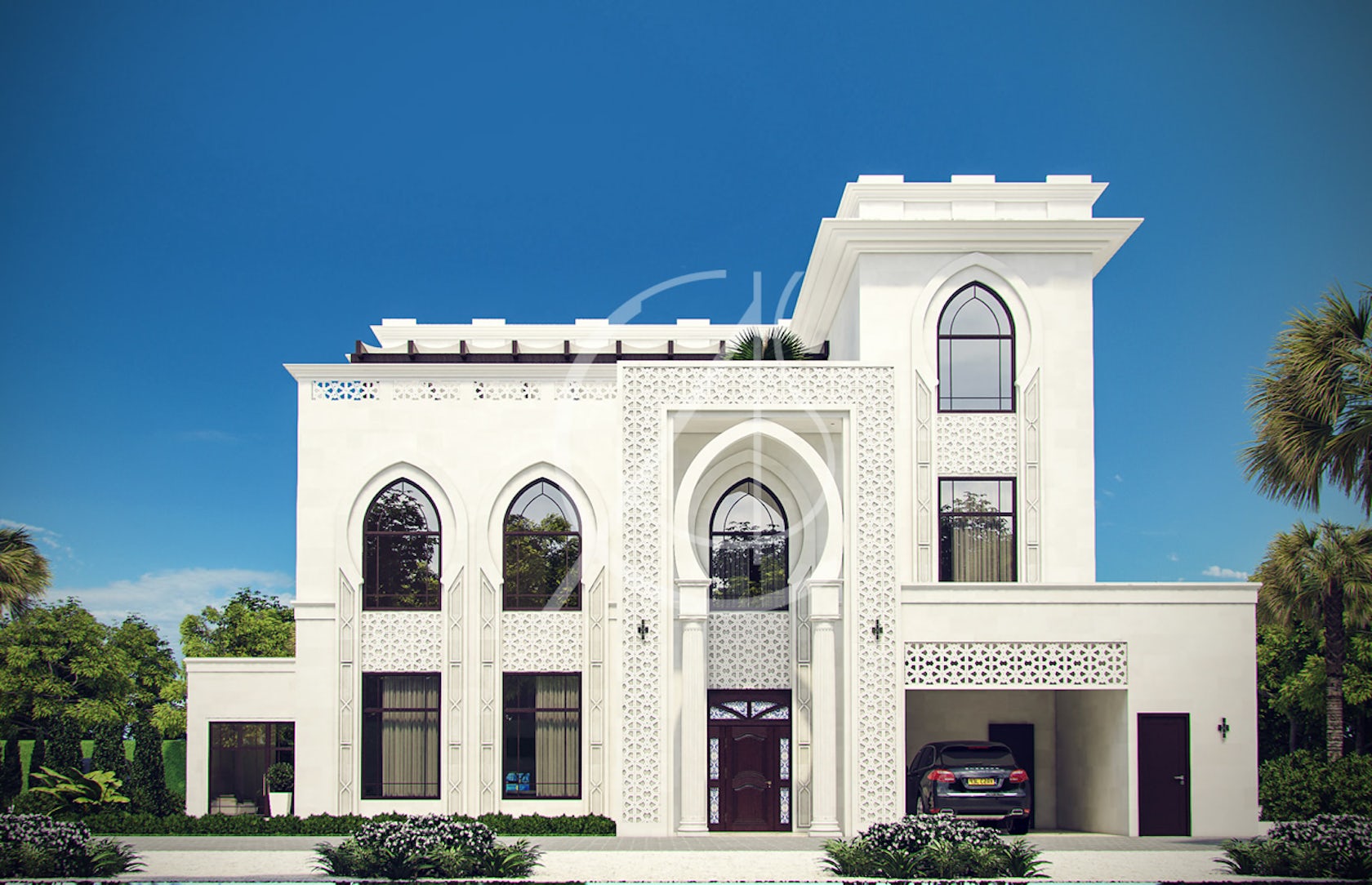 White Modern Islamic Villa Exterior Design by Comelite ...