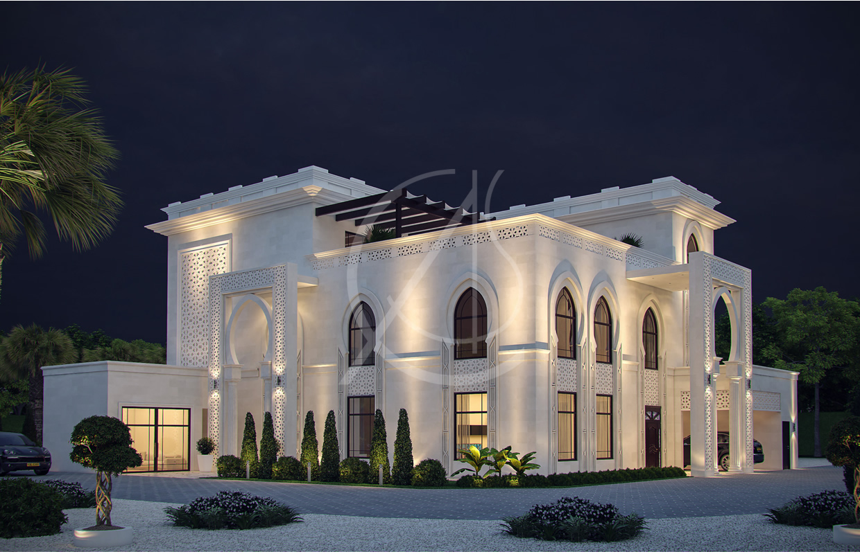 villa islamic exterior modern classic architecture saudi luxury arabia contemporary interior front comelite facade style stone villas floor arch arches