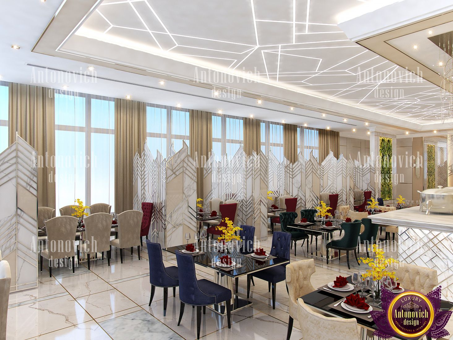 Gourmet Restaurant interior design by Katrina Antonovich by LUXURY ...
