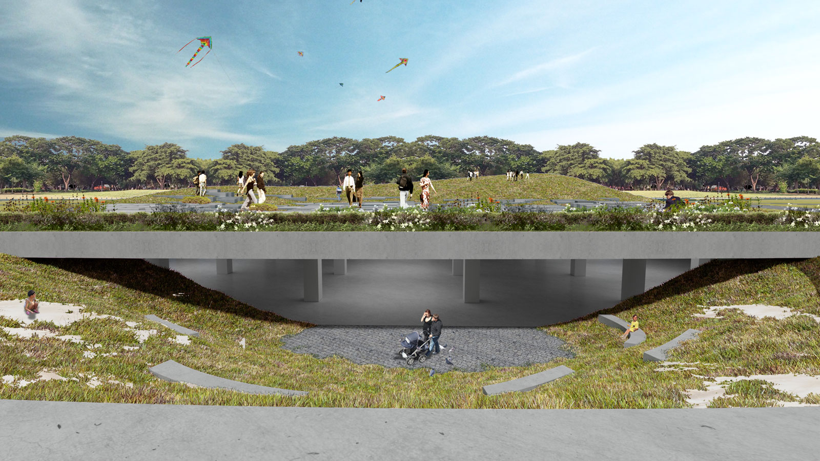 Shueipingwun Park Underground Parking and Landscape Design by MIIM