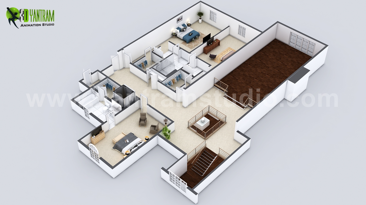 Beautiful Modern 3D Home Virtual Floor Plan Developed By Yantram   1545823396951stunning Modern 3d Home Floor Plan Design Yantram Architectural Studio 