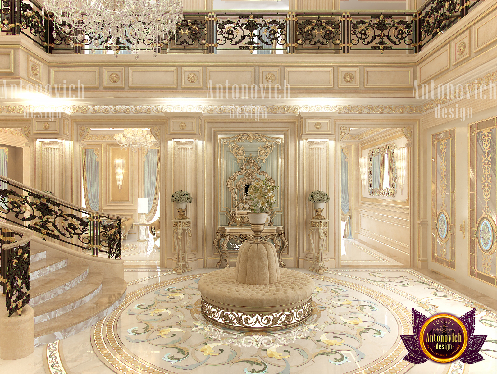 Hall Art-Deco Inspired Interior by LUXURY ANTONOVICH DESIGN - Architizer