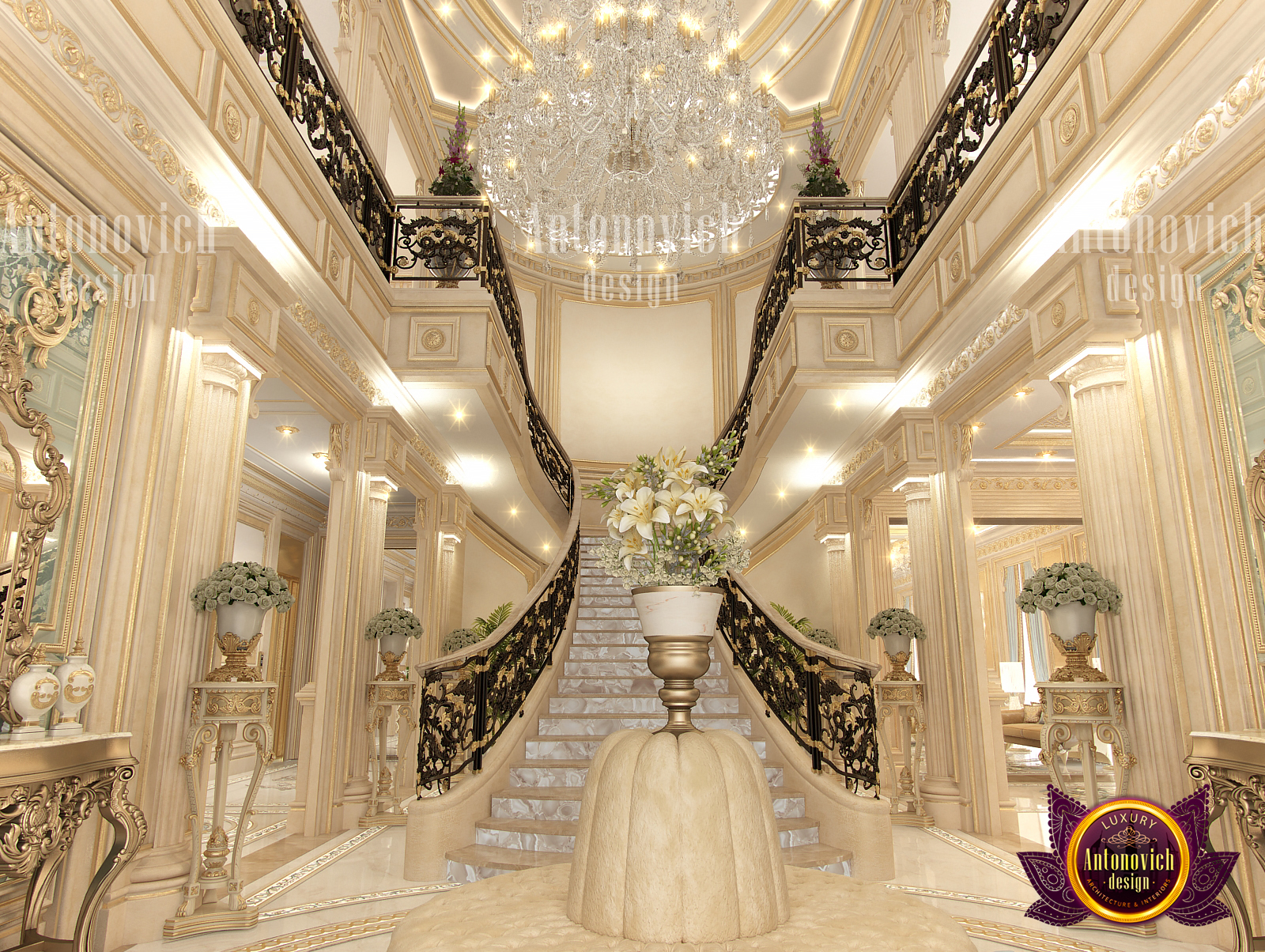 Hall Art-Deco Inspired Interior by LUXURY ANTONOVICH DESIGN - Architizer