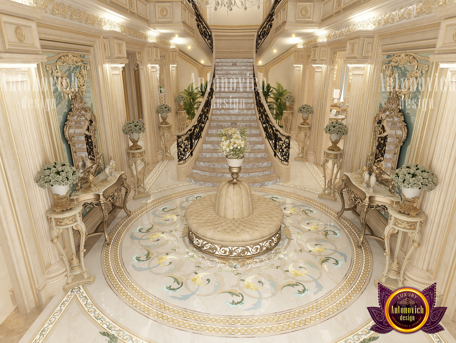 Hall Art-Deco Inspired Interior by LUXURY ANTONOVICH DESIGN - Architizer