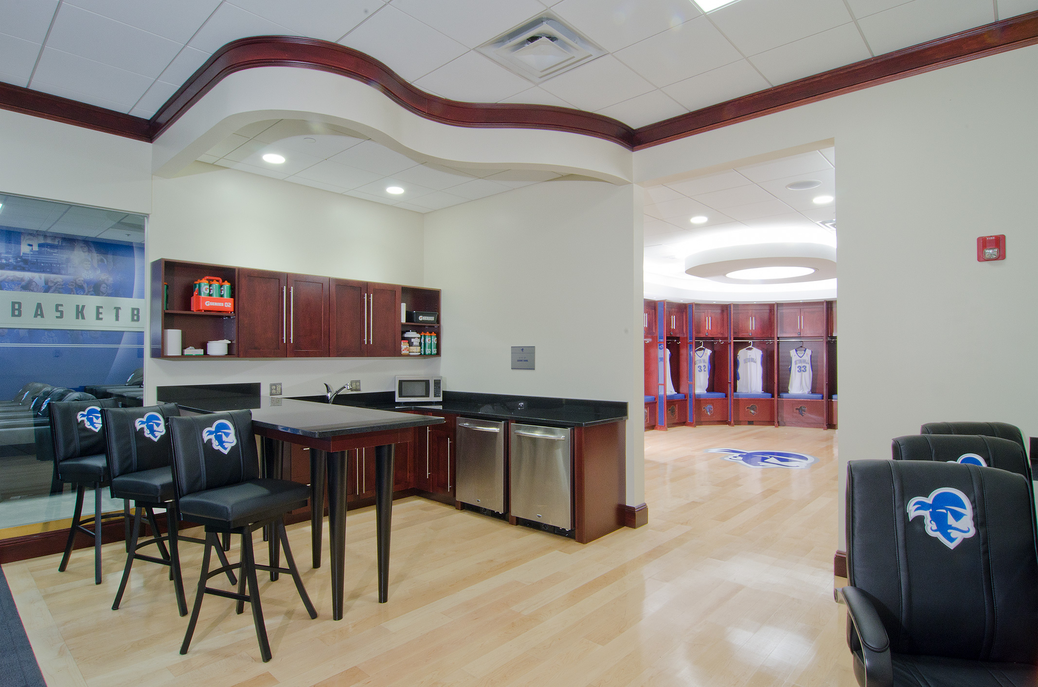 Seton Hall University Men's Basketball Locker Room & Lounge Architizer