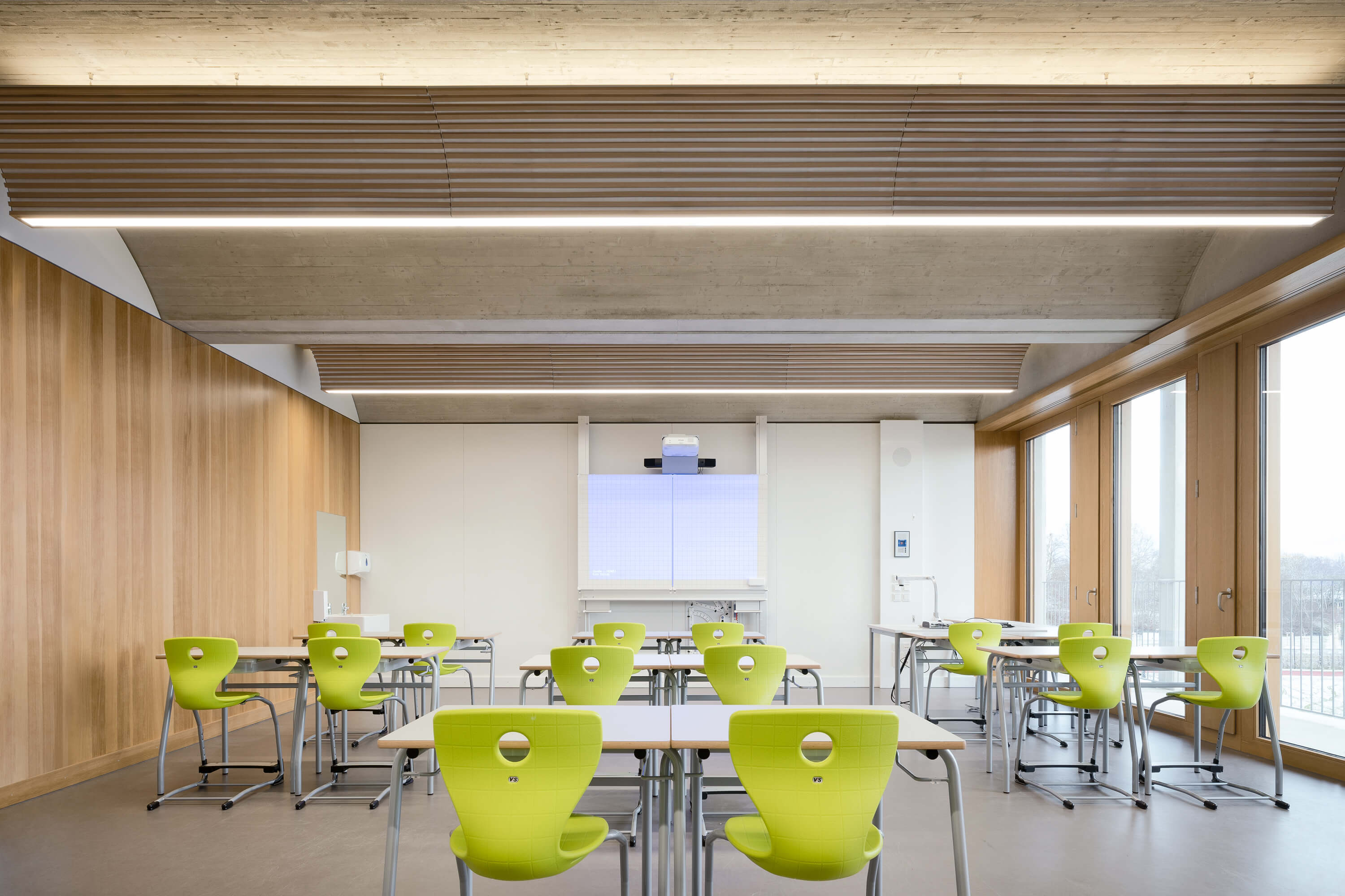 Учебное помещение. Modular Design of Schools. Бразильская школа дизайна. German School Interior.