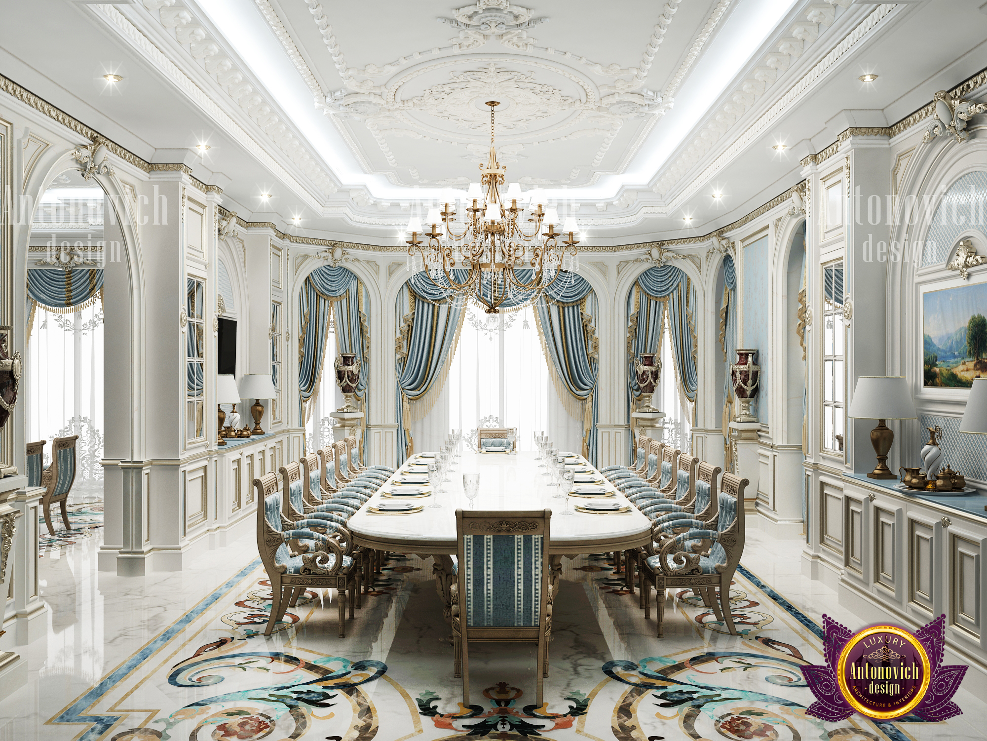 Elegant Neoclassical Dining Room by LUXURY ANTONOVICH DESIGN - Architizer