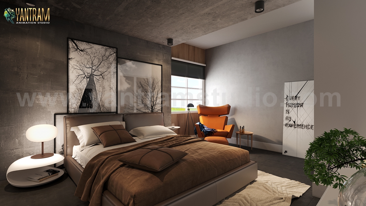 Modern bedroom interior design firms by Yantram Architectural Exterior ...