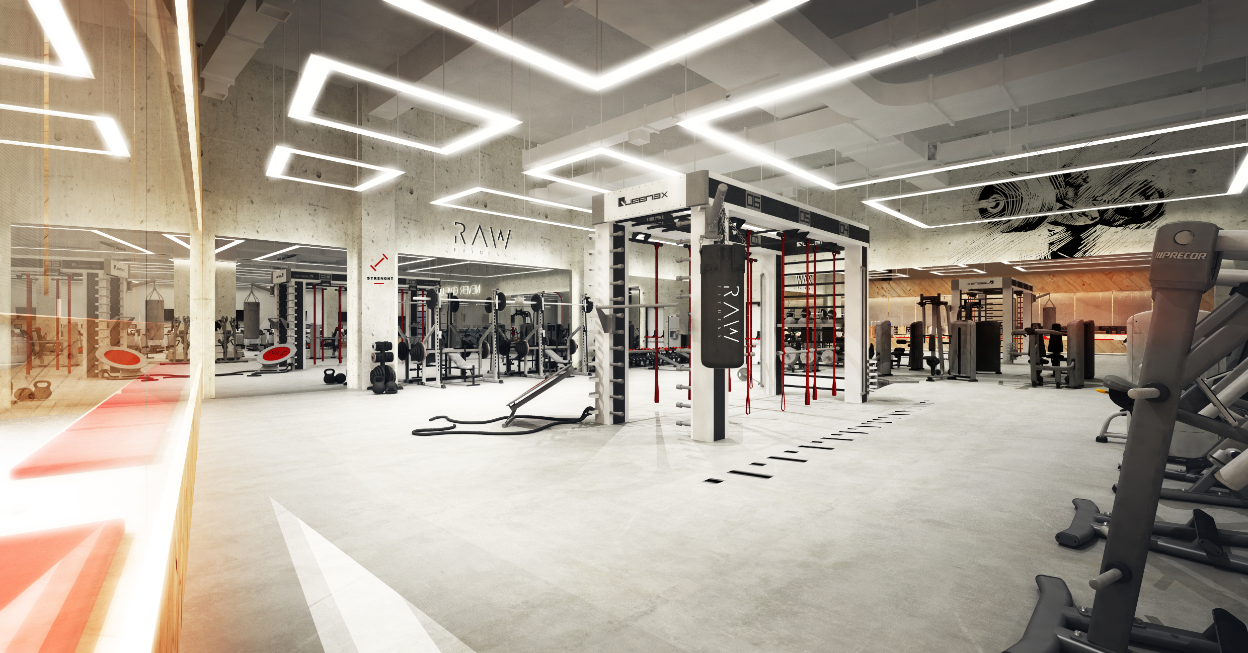 Idea 2716667: RAW FITNESS WANDA PLAZA by Plusout Design Studio in ...