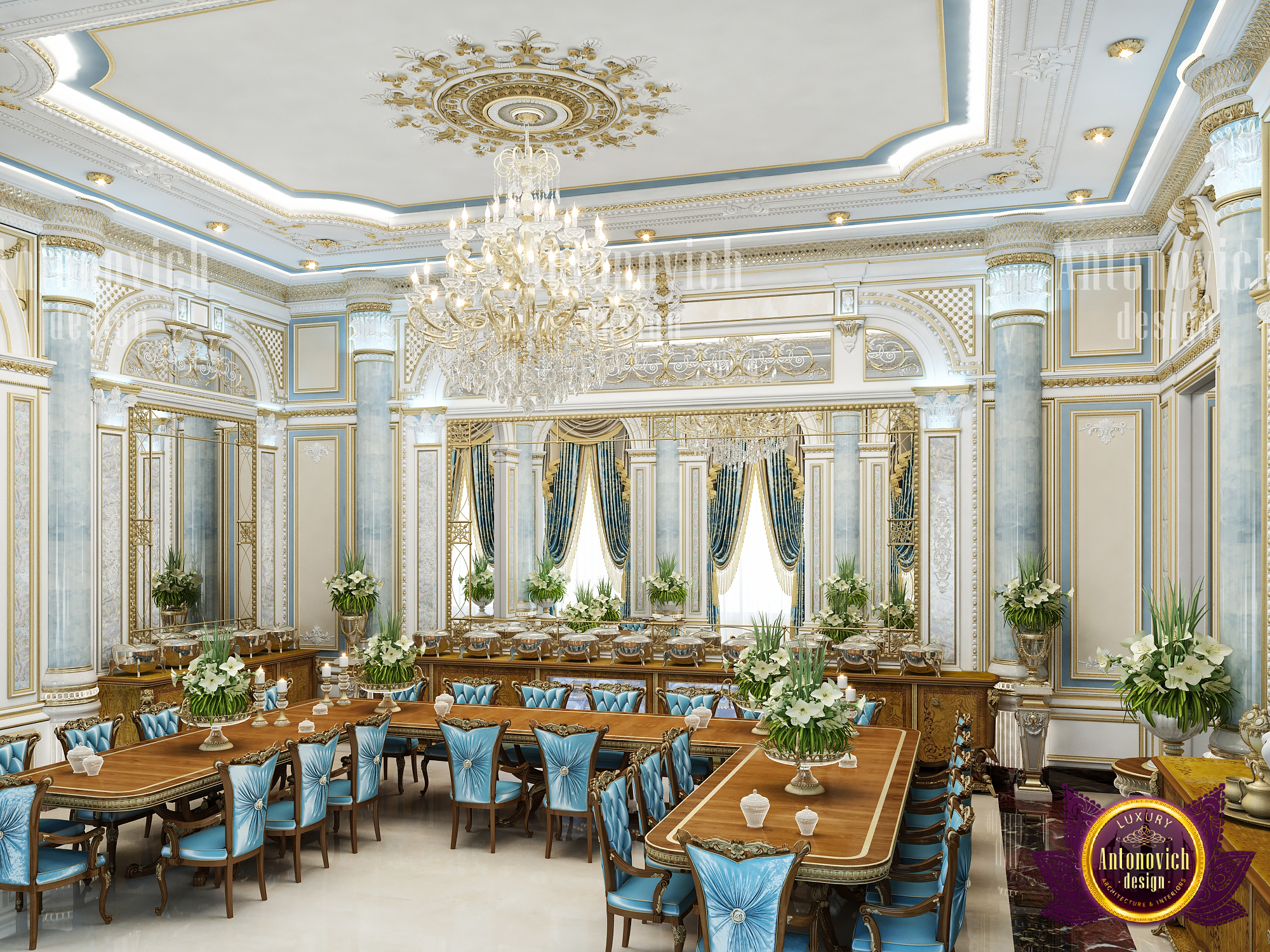 Deluxe Luxury Dining Room by LUXURY ANTONOVICH DESIGN - Architizer