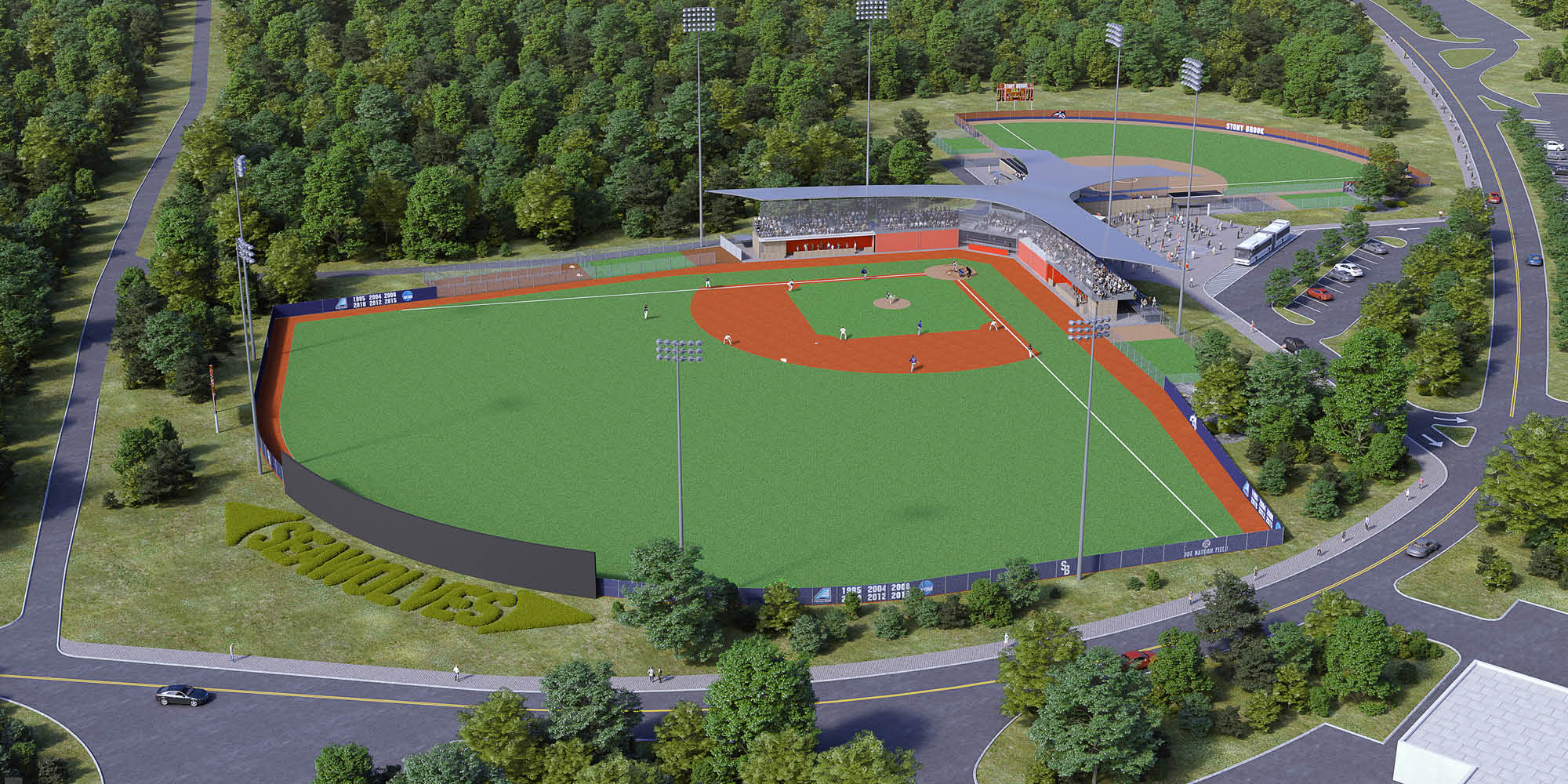 Stony Brook University, Joe Nathan Field Master Plan by Rafael Vinoly