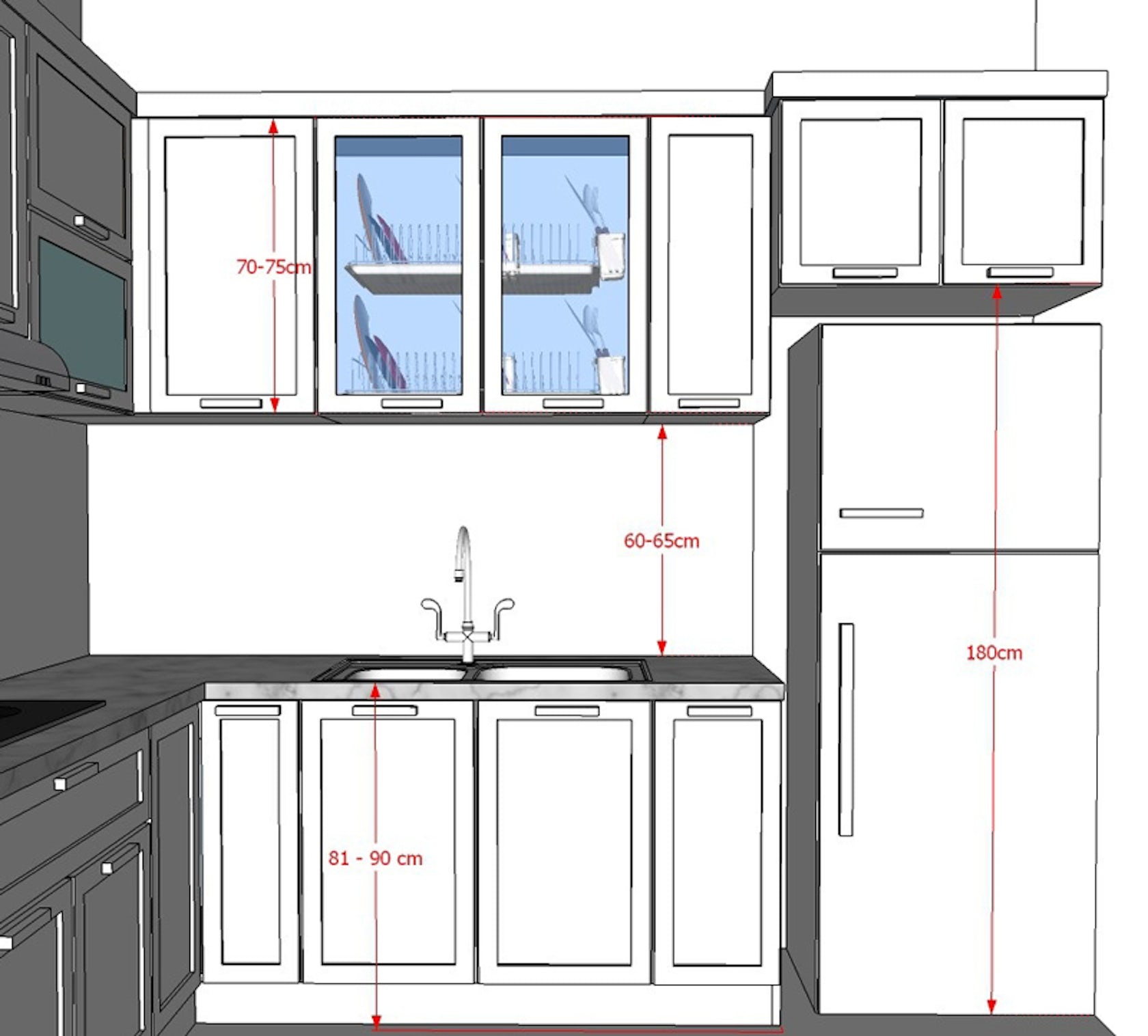 Thiết kế của tủ bếp hình chữ I có thể thay đổi linh hoạt để phù hợp với đa dạng diện tích các căn bếp khác nhau. Khách hàng hoàn toàn có thể dễ dàng tăng rộng hoặc thu hẹp kích thước tủ với các module rời có thể dễ dàng lắp ghép và tháo ra.