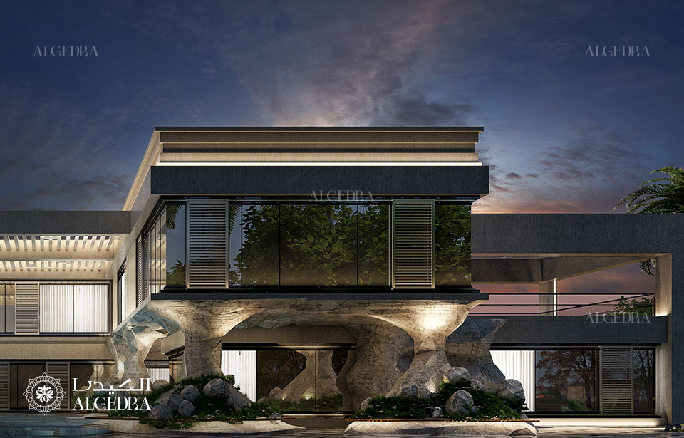 Contemporary deluxe villa exterior design by ALGEDRA design - Architizer
