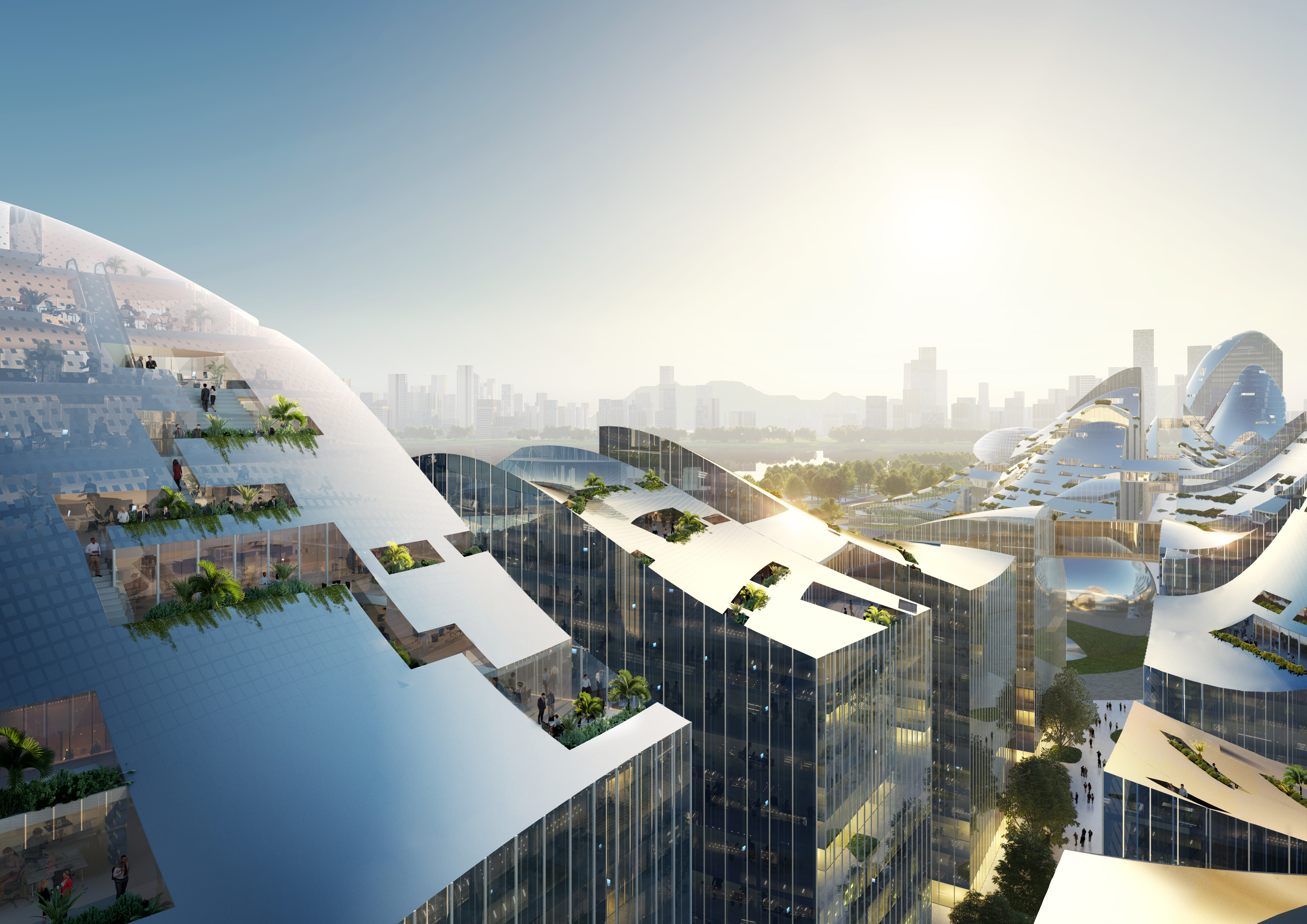 Smart city. MVRDV архитектурное бюро. MVRDV Китай. Экогород 2020. Гонконг MVRDV.