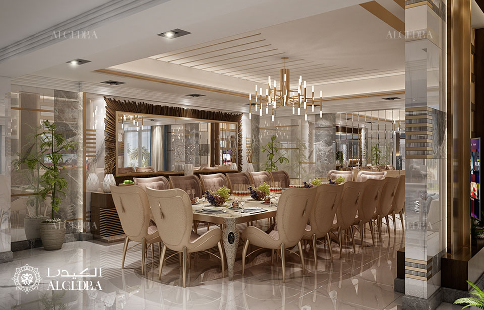 Luxury modern dining room interior design by ALGEDRA design - Architizer
