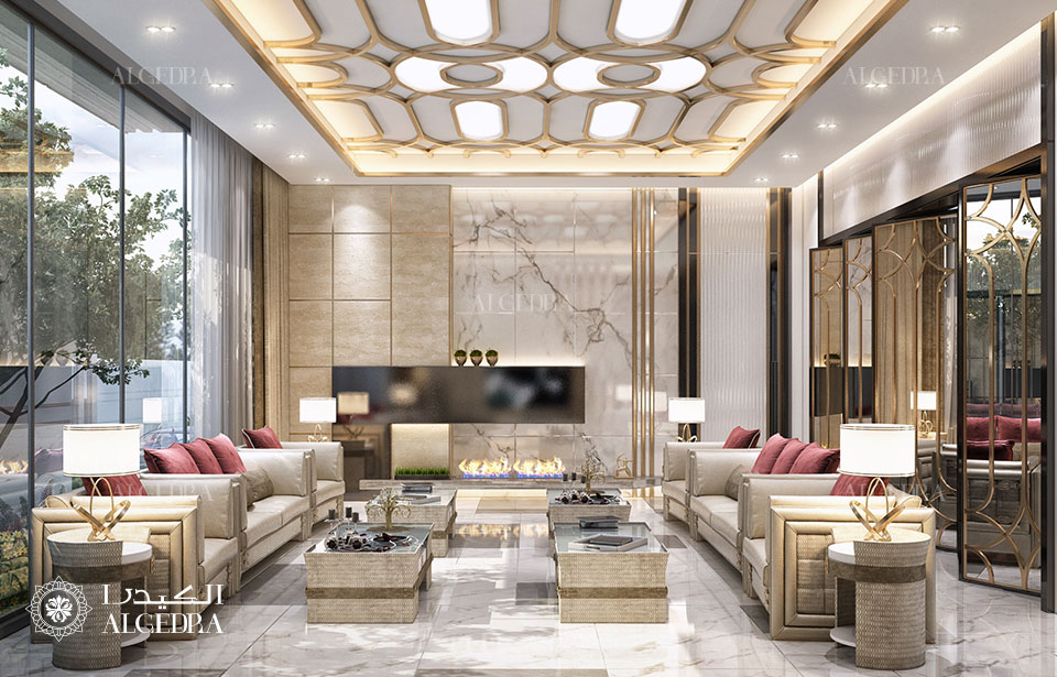 Living room interior design in Dubai by ALGEDRA design - Architizer