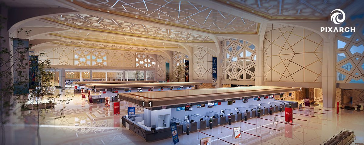King Fahd International Airport by Pixarch 3D Architectural Visualization Company Architizer