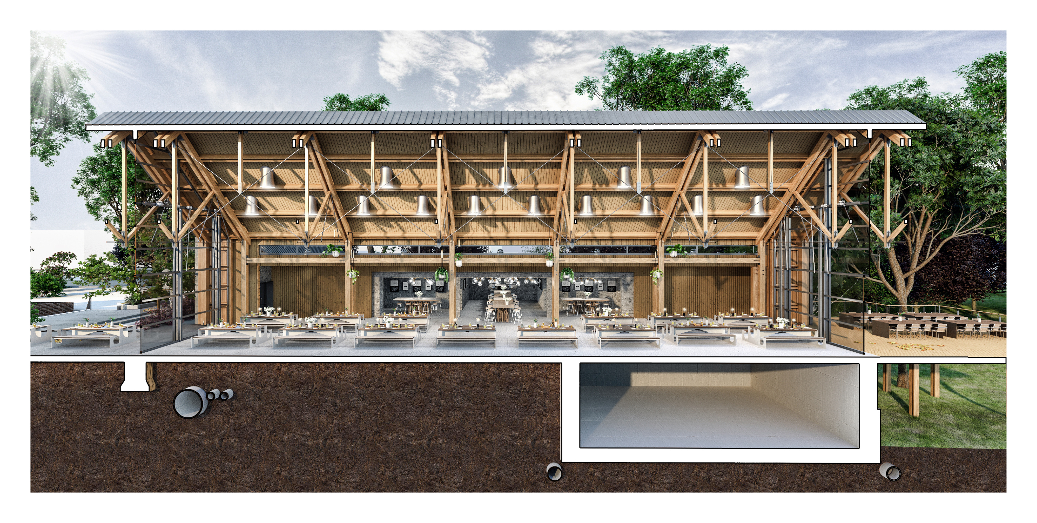 Nashville Beer Hall by BLUR Architizer