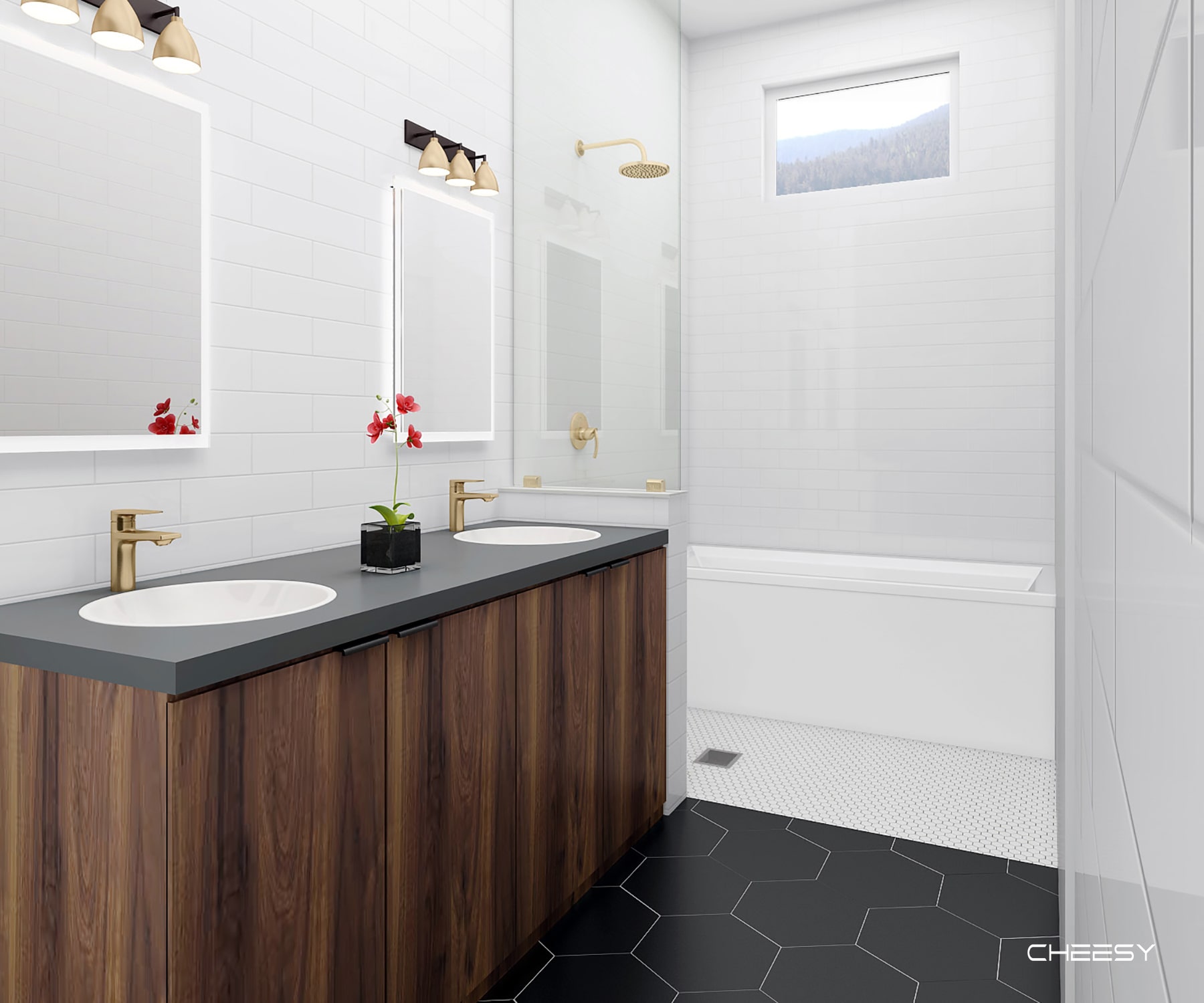Bathroom Interior Rendering by THE CHEESY VISUAL STUDIO Architizer