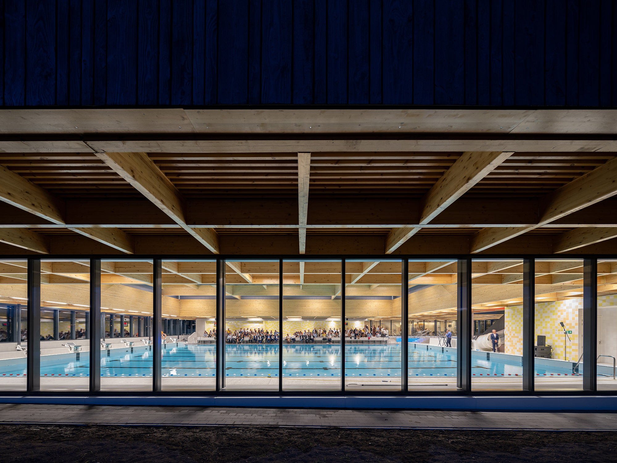 New sustainable swimming pool Ronse by B2Ai architects Architizer