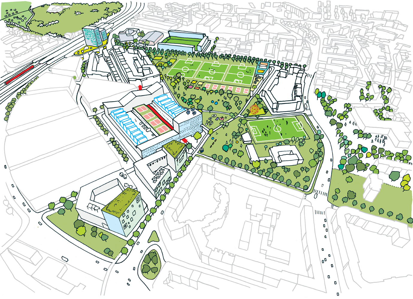 Visualisation Urban Planning Hamburg Diebsteich by visuranto Architizer