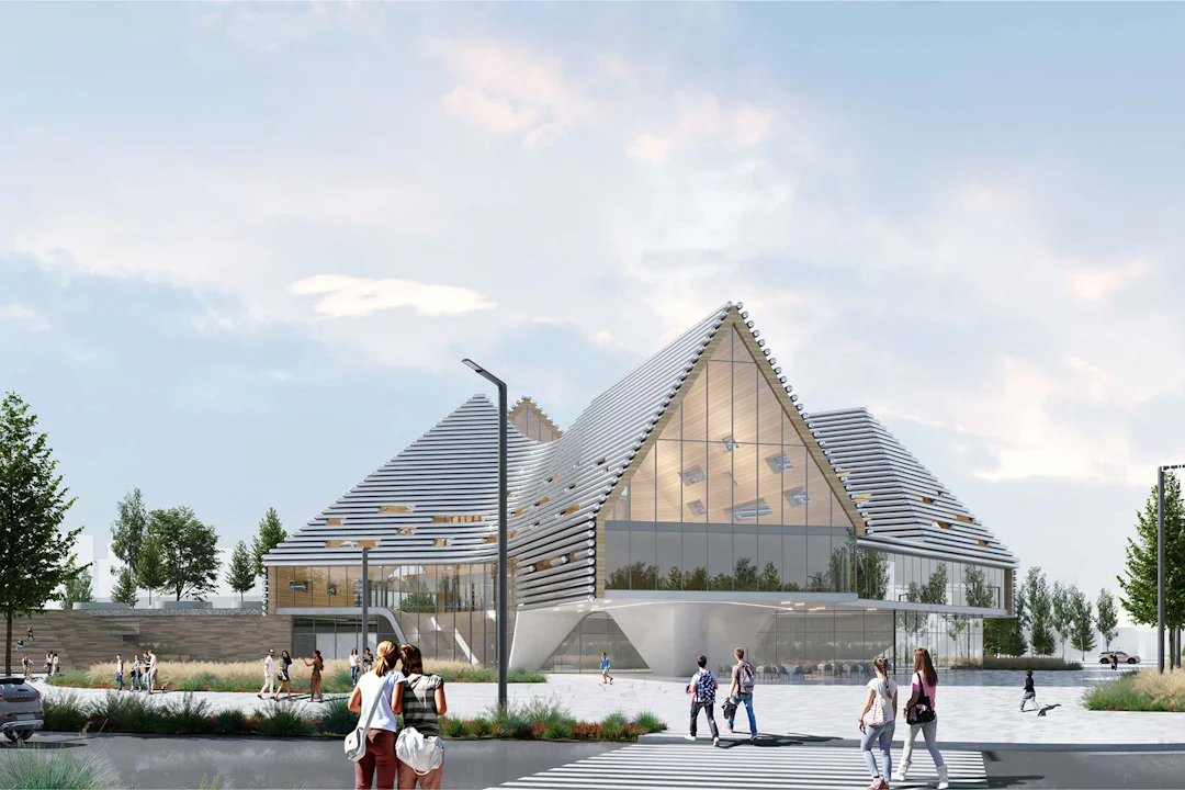 Pedestrian green bridge in Almaty by Atrium Studio - Architizer