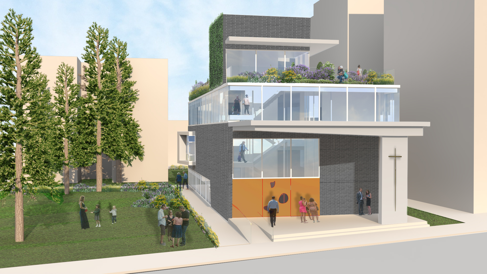 Kings Highway Methodist Church Option 2 by Gary Shoemaker Architects