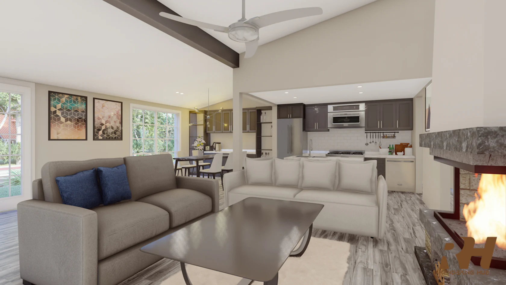 House Interior Rendering by Rendering Hub - Architizer