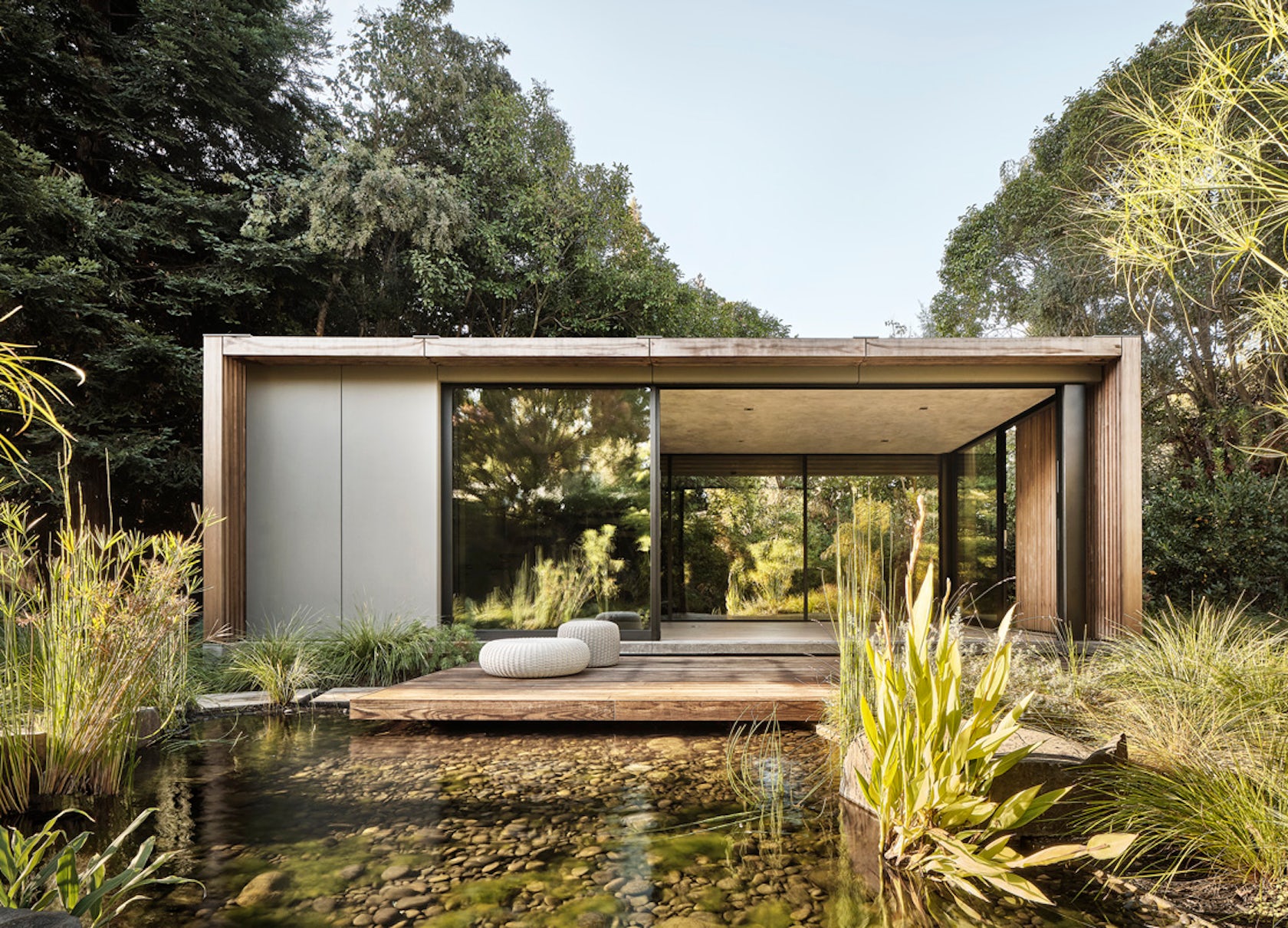 Feldman Architecture Designs Site Sensitive Modern Atherton Pavilions -  Architizer Journal