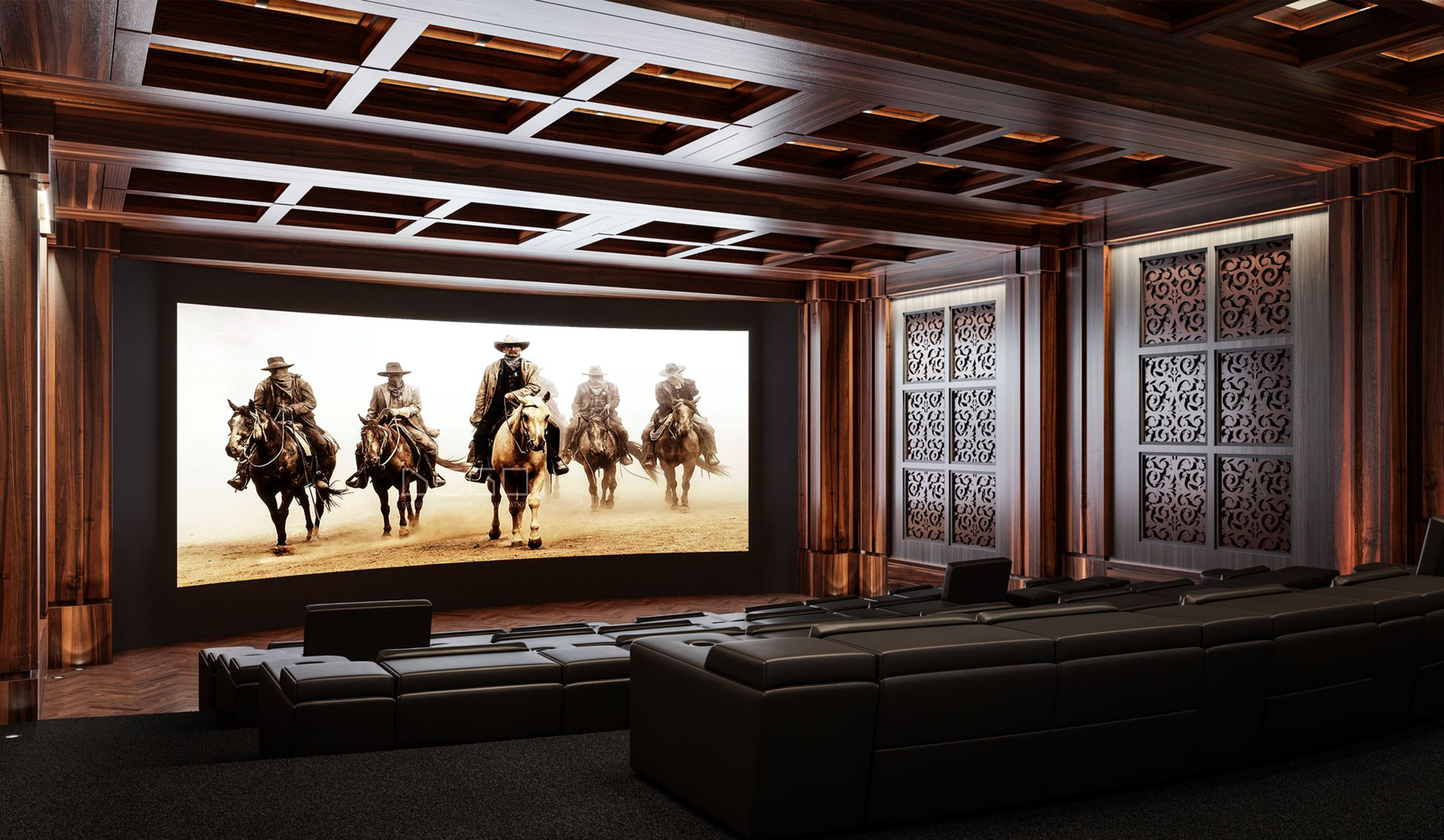 Custom-tailored home theater design visualizations by DEGOrender ...