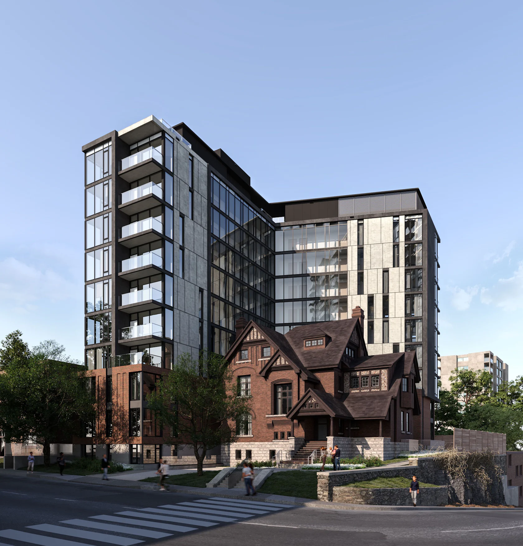 High-rise residential building addition to a Heritage House by ...