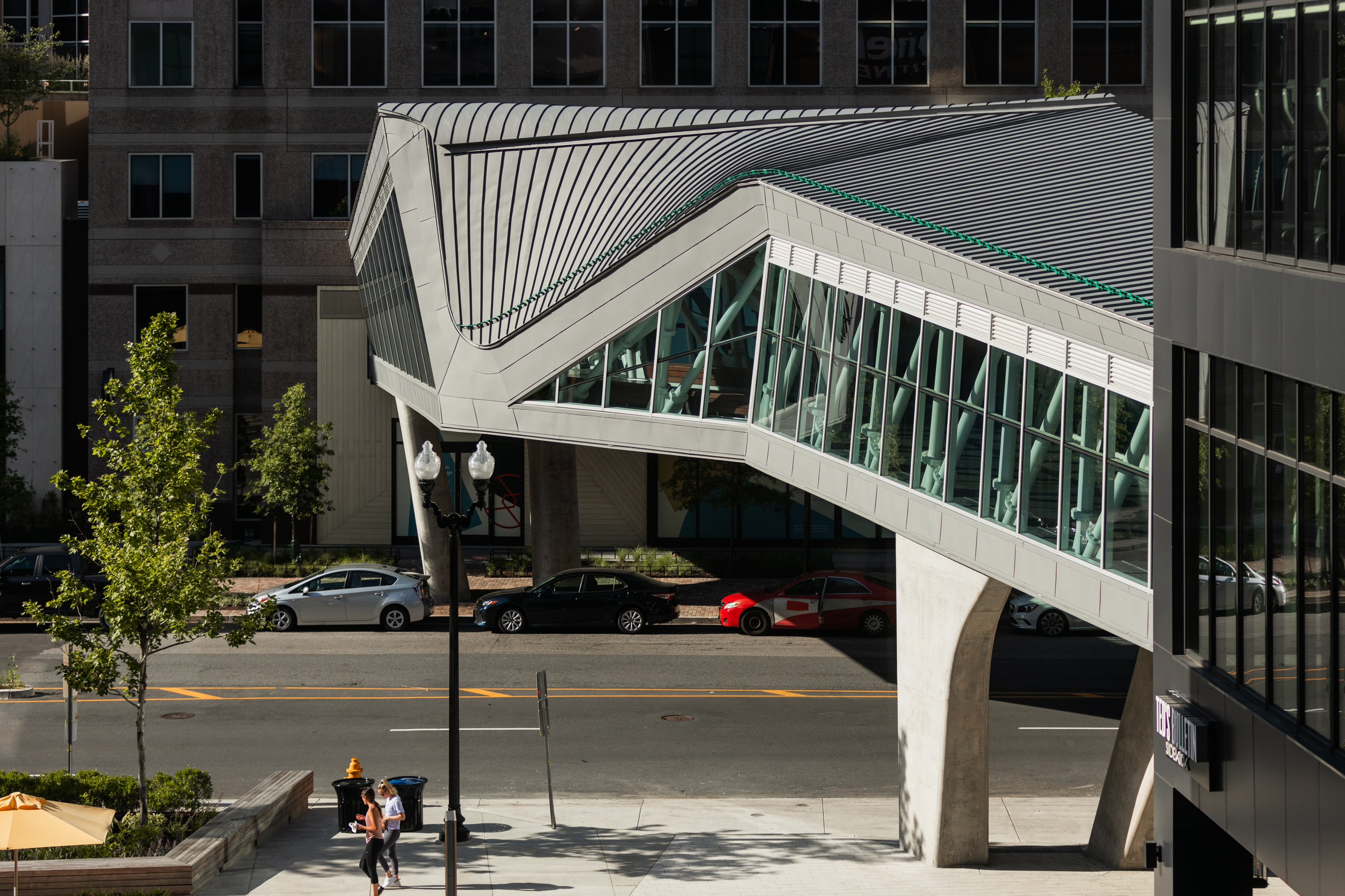 Ballston Quarter Pedestrian Bridge by studioTECHNEarchitects Architizer