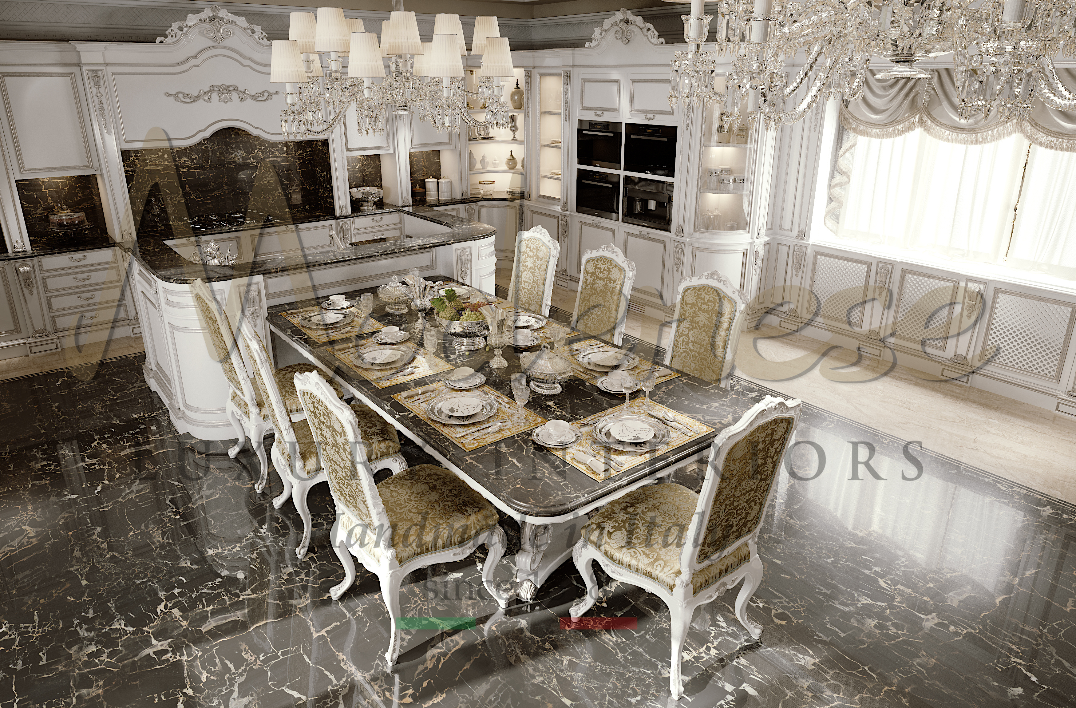 Kitchen Design For Villa In Dubai by MODENESE Luxury Interiors - Architizer